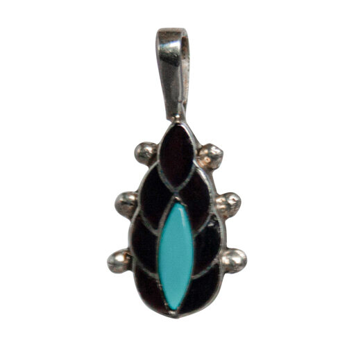 Turquoise Jet Pendant