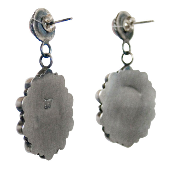 Circular Orange Drop Earrings - Image 2