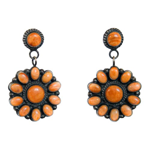 Boucles d'Oreilles Circulaires Oranges