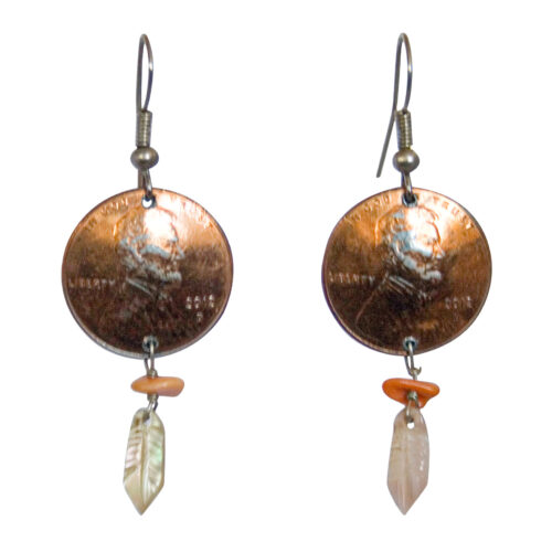 Copper Coin Earrings