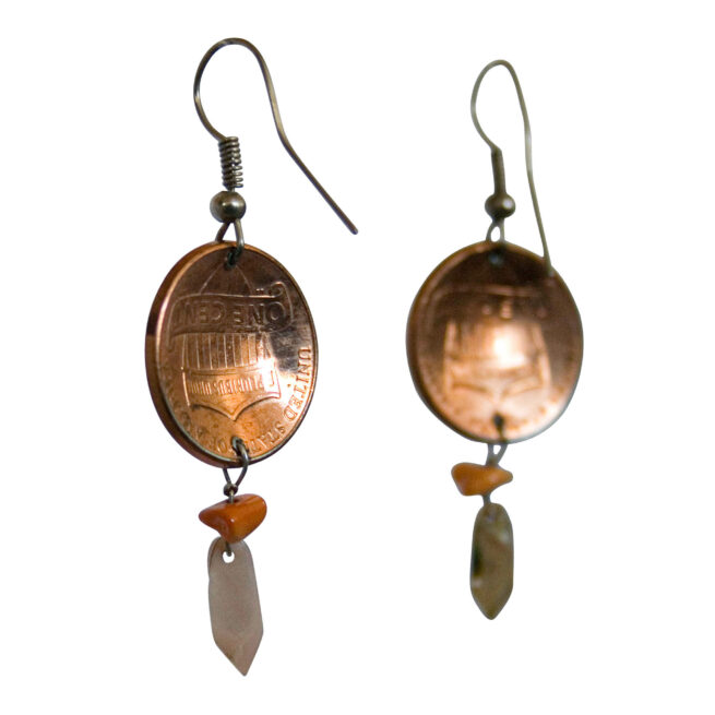 Copper Coin Earrings - Image 2