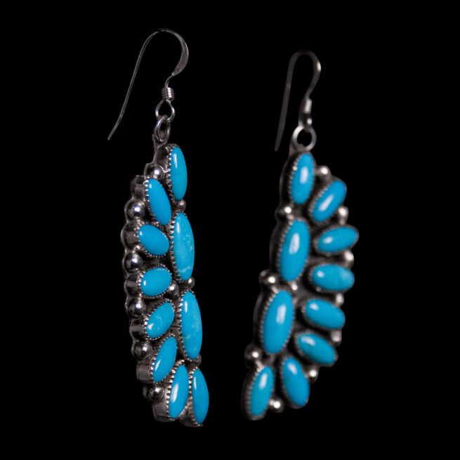 Boucles d'Oreilles Turquoise Demi-Lunes – Image 2