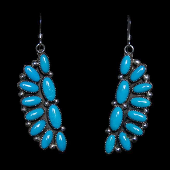 Boucles d'Oreilles Turquoise Demi-Lunes