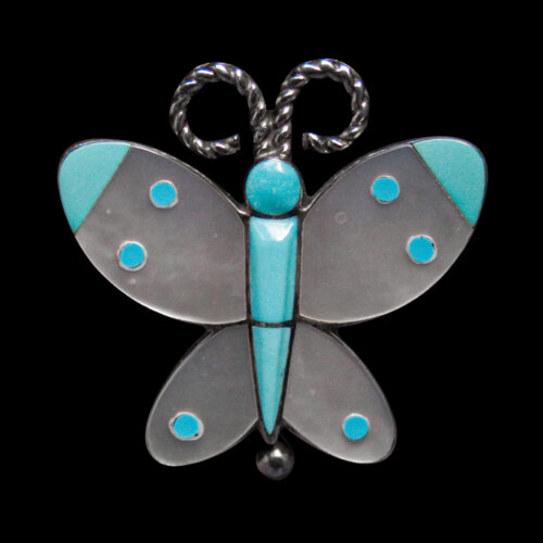 Native American Butterfly Pin Pendant