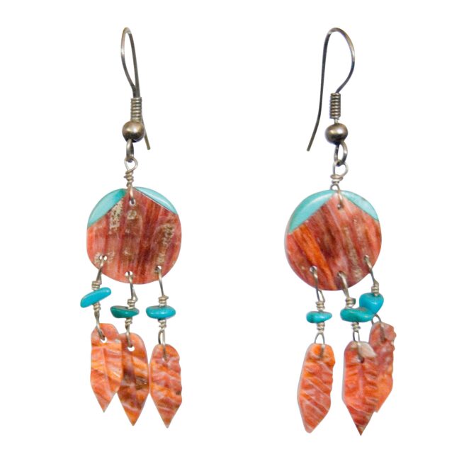 Spondylus Spirit Shield Earrings