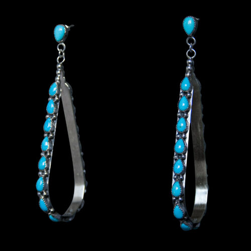 Boucles d'Oreilles Boucles Turquoise