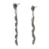Thin Red Coral Zigzag Earrings - Image 2