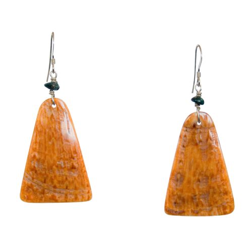 Boucles d'Oreilles Oranges Triangulaires