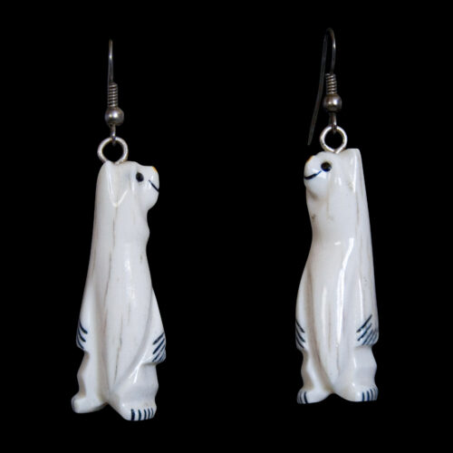 White Polar Bear Earrings