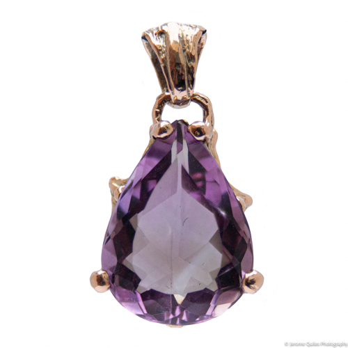 9K Gold Amethyst Necklace