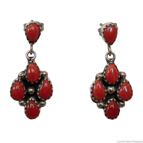 Anna Spencer Red Coral Earrings