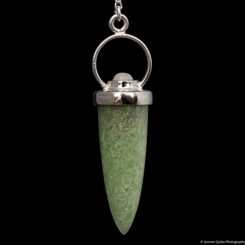 Pendule Argent Aventurine Pierre de Lune