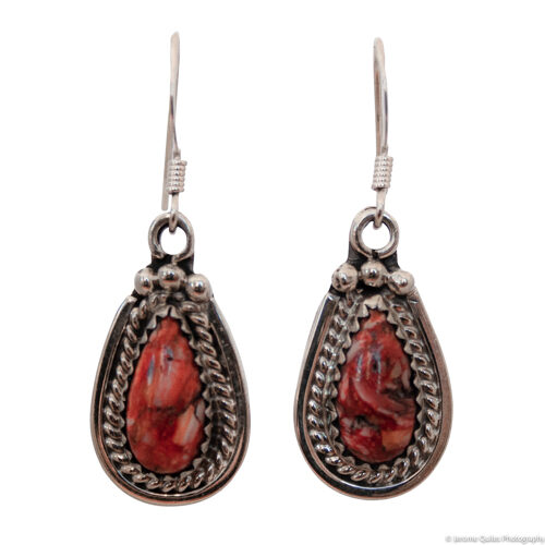 Teardrop Spondylus Earrings