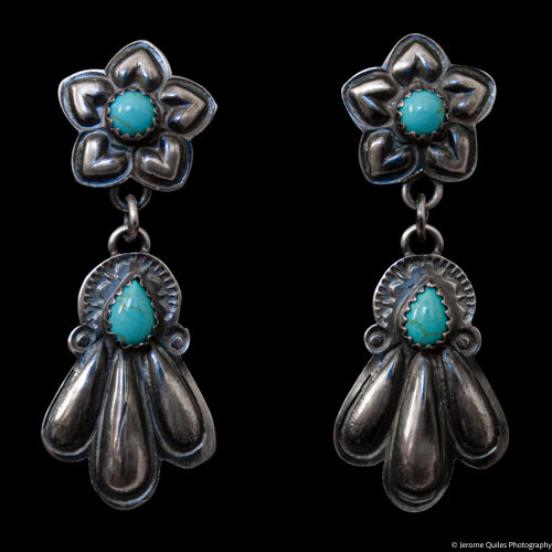 Boucles d'Oreilles Turquoise Tim Yazzie