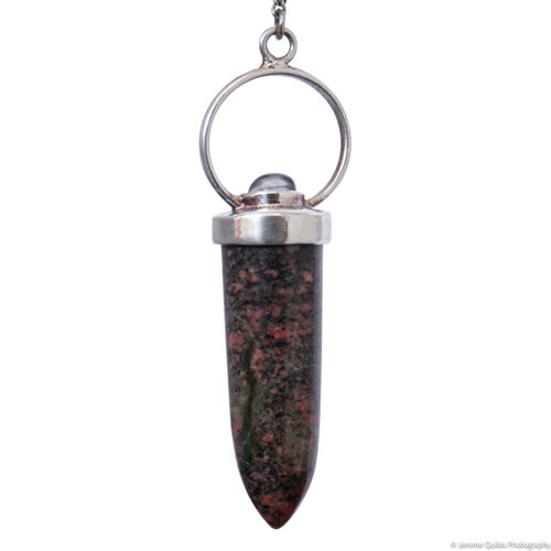 Pendule Argent Unakite Iolite