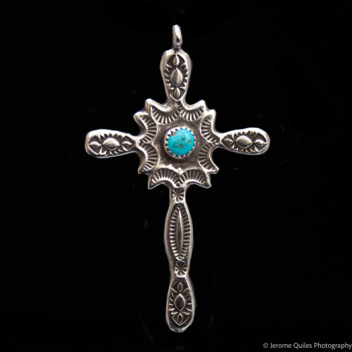 Pendentif Croix Turquoise Navajo