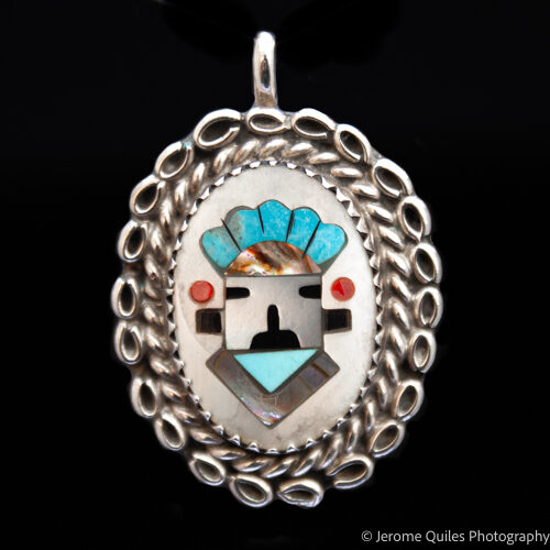 Vintage Zuni Kachina Face Pendant