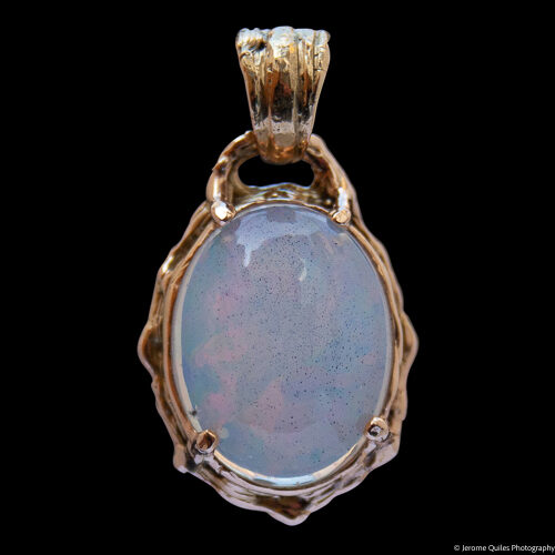 18K Gold Opal Pendant