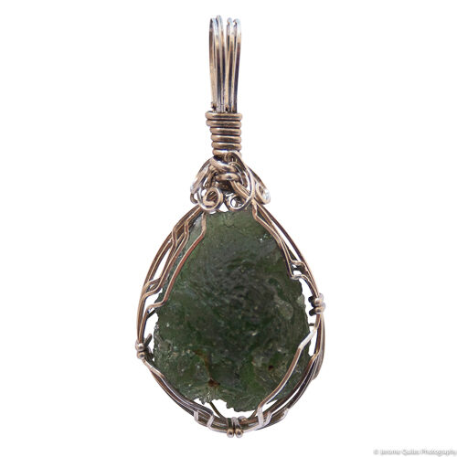 Moldavite Pendant Cage Setting