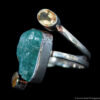 Bague Argent Aquamarine Citrine – Image 3
