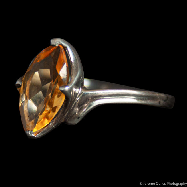 Citrine Quartz Silver Ring - Image 3