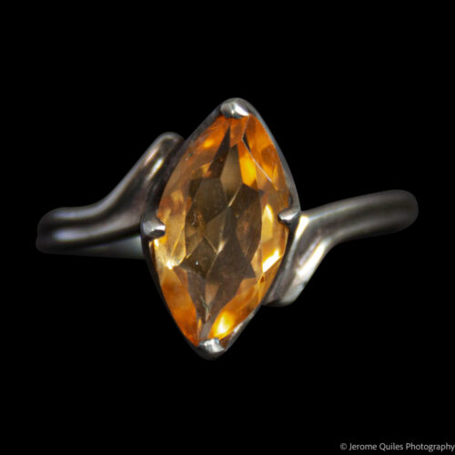 Bague Argent Quartz Citrine