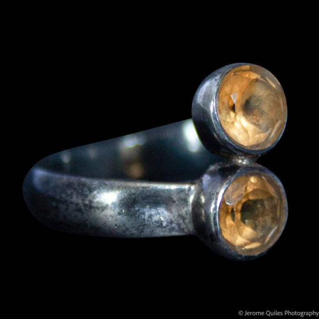 Double Faceted Citrine Ring - Image 2