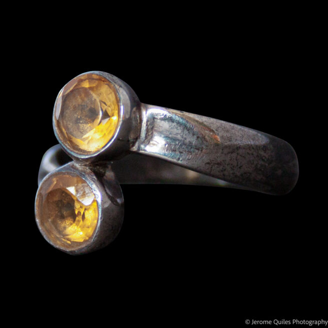 Double Faceted Citrine Ring - Image 3