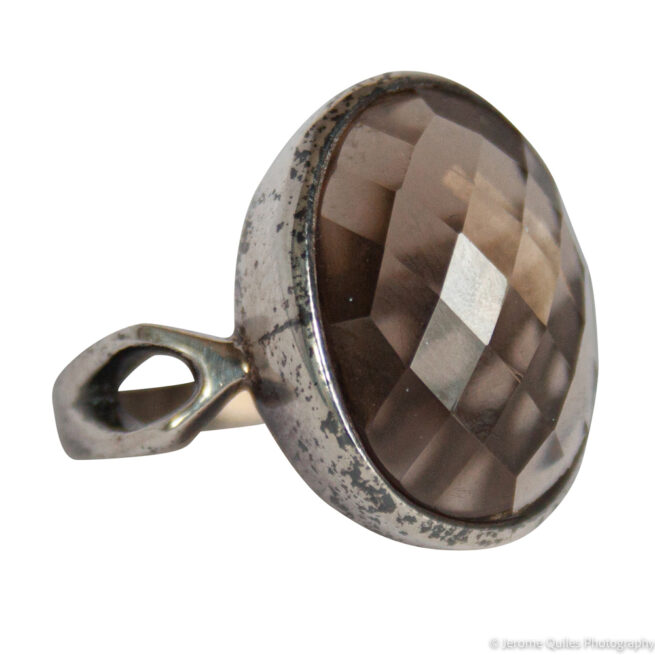 Faceted Smoky Quartz Ring - Image 2