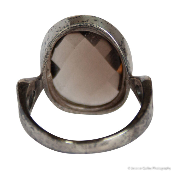Faceted Smoky Quartz Ring - Image 4