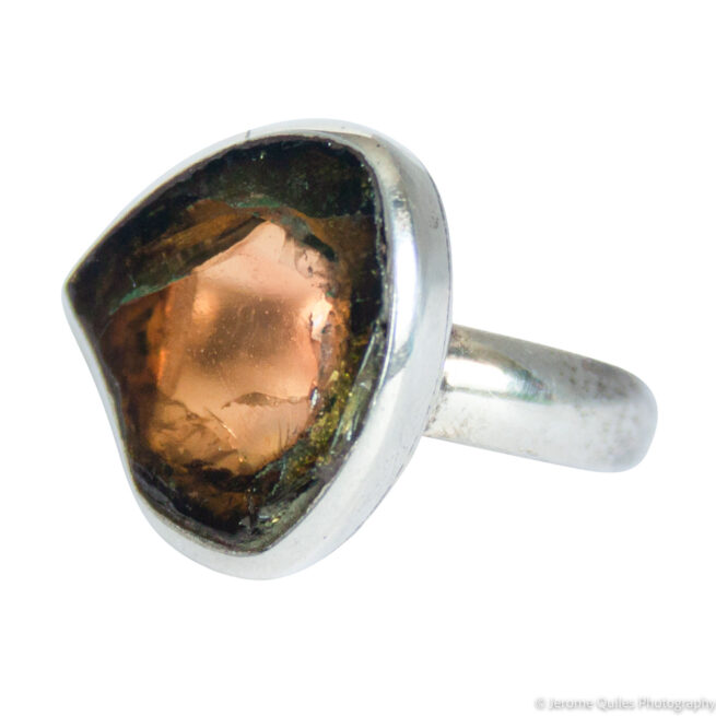 Bague Tourmaline Pastèque Orange Verte – Image 3