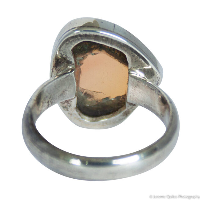 Bague Tourmaline Pastèque Orange Verte – Image 4