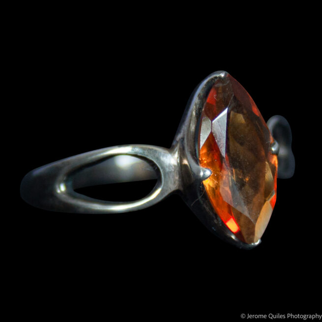Bague Argent Citrine Orange – Image 2