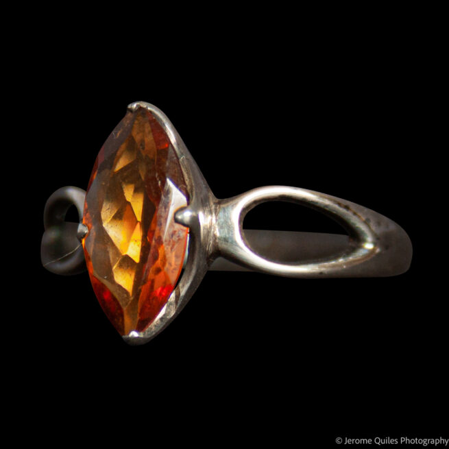 Bague Argent Citrine Orange – Image 3