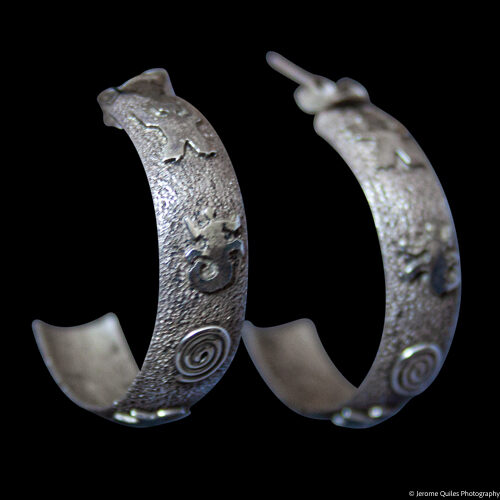 Pagan Symbols Silver Hoops