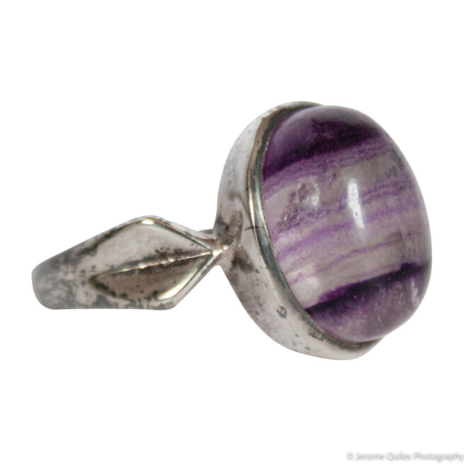 Purple Fluorite Silver Ring - Image 2