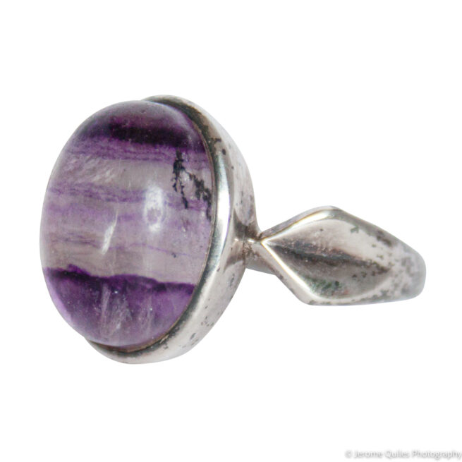 Purple Fluorite Silver Ring - Image 3