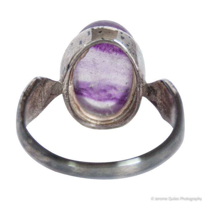 Purple Fluorite Silver Ring - Image 4