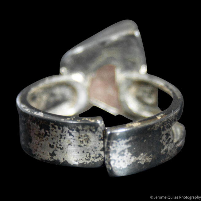 Raw Pink Tourmaline Adjustable Ring - Image 4