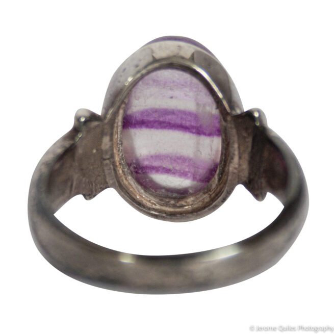 Round Fluorite Silver Ring - Image 4