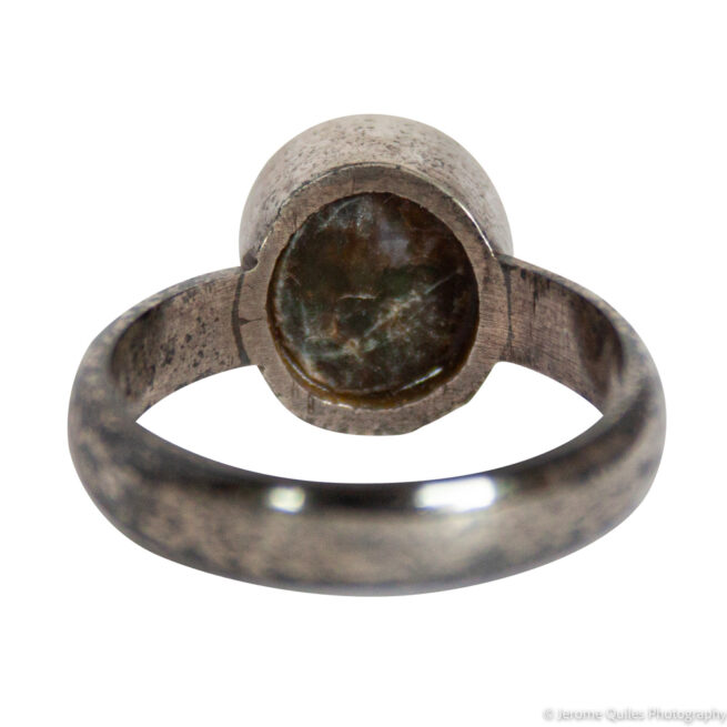 Round Star Ruby Silver Ring - Image 4