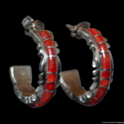 Sheldon Lalio Coral Hoop Earrings