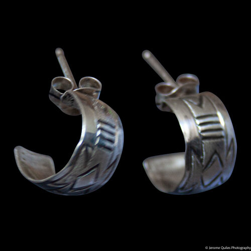 Small Navajo Silver Hoops