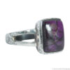 Square Sugilite Silver Ring - Image 2