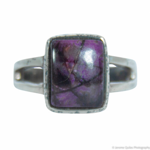 Square Sugilite Silver Ring