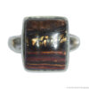 Bague Argent Carrée Œil de Fer