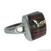 Bague Argent Carrée Œil de Fer – Image 2