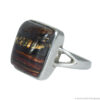 Bague Argent Carrée Œil de Fer – Image 3