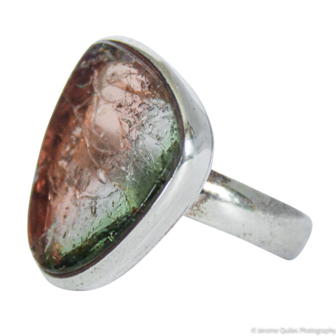 Bague Argent Sterling Tourmaline Pastèque – Image 3