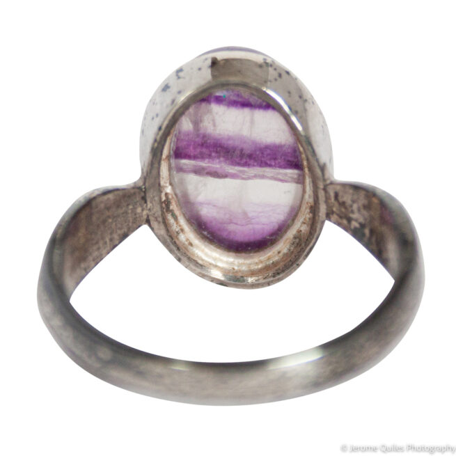 Bague Argent Fluorine Rayée – Image 4